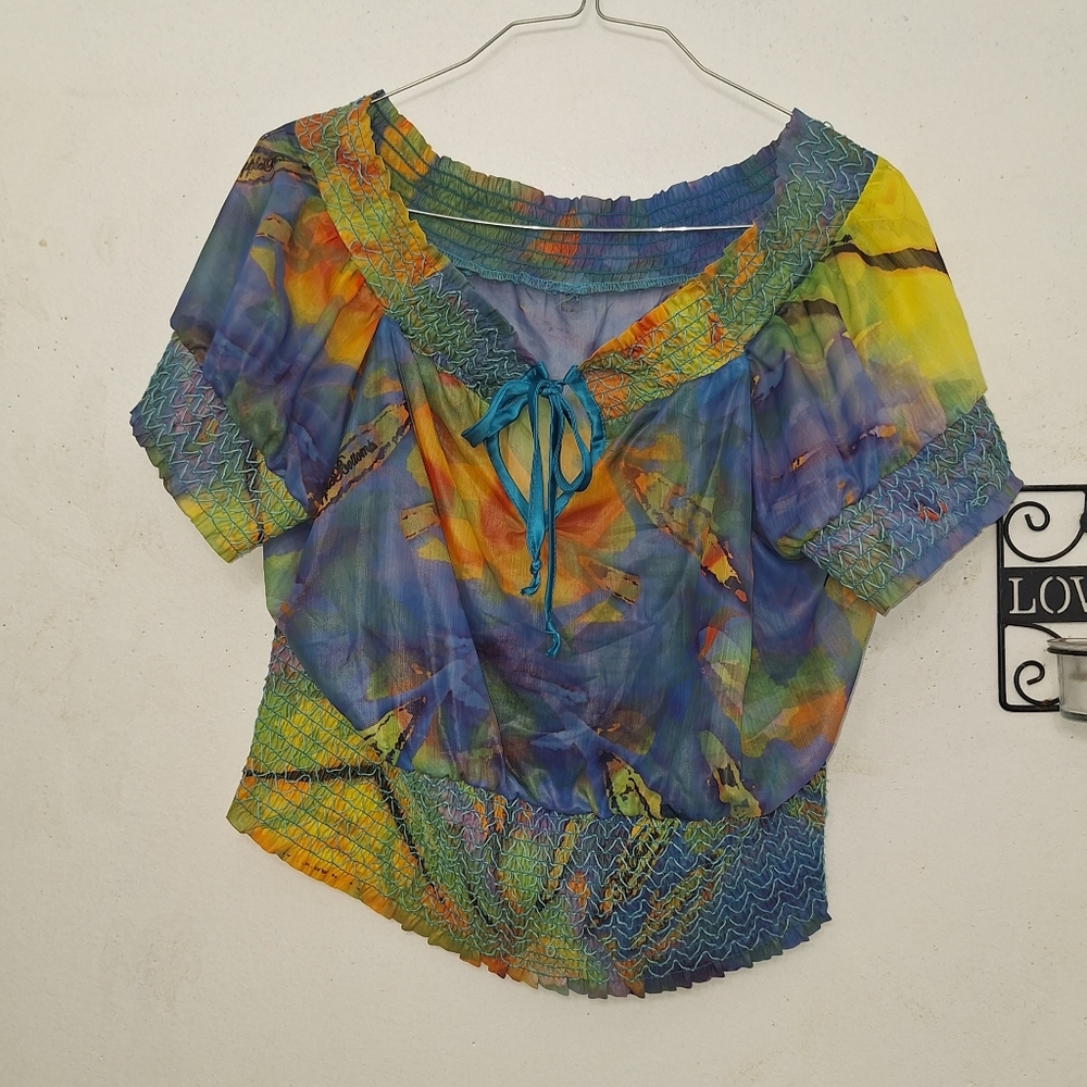 Women's Y2K Apple Bottom sheer shirt